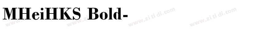 MHeiHKS Bold字体转换